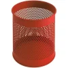 PROREGAL Runder Perforierter Papierkorb Aus Metall 15 Liter HxØ 32 x 26 cm Rot