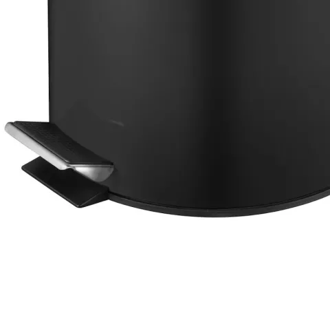 PROREGAL Runder Tretabfallsammler Mit Herausnehmbaren Kunststoff Inneneimer 12 Liter HxBxT 40 x 29,5 x 25,5 cm Schwarz