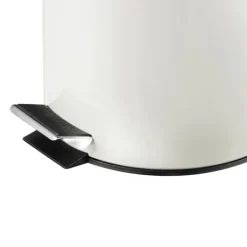PROREGAL Runder Tretabfallsammler Mit Herausnehmbaren Kunststoff Inneneimer 20 Liter Höhe 44,5 cm Weiß