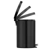 PROREGAL Runder Tretabfallsammler Mit Herausnehmbaren Kunststoff Inneneimer 3 Liter HxBxT 27 x 19,5 x 17 cm Schwarz