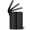 PROREGAL Runder Tretabfallsammler Mit Herausnehmbaren Kunststoff Inneneimer 5 Liter HxBxT 28,4 x 24,5 x 20 cm Schwarz