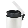 PROREGAL Runder Tretabfallsammler Mit Herausnehmbaren Kunststoff Inneneimer 12 Liter HxBxT 40 x 29,5 x 25,5 cm Weiß