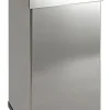 PROREGAL Selbstlöschender Eckiger Abfallsammler Aus Edelstahl 55 Liter HxBxT 60 x 30 x 30 cm Silber