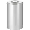 PROREGAL Selbstlöschender Papierkorb & Abfallsammler Aus Metall 110 Liter HxØ 72 x 47 cm Silber