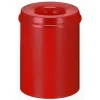 PROREGAL Selbstlöschender Papierkorb & Abfallsammler Aus Metall 15 Liter HxØ 36 x 26 cm Rot