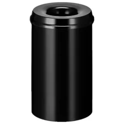 PROREGAL Selbstlöschender Papierkorb & Abfallsammler Aus Metall 20 Liter HxØ 42,6 x 26 cm Schwarz