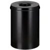 PROREGAL Selbstlöschender Papierkorb & Abfallsammler Aus Metall 30 Liter HxØ 47 x 33,5 cm Schwarz