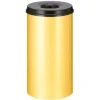 PROREGAL Selbstlöschender Papierkorb & Abfallsammler Aus Metall 50 Liter HxØ 63 x 33,5 cm Gelb & Kopfteil Schwarz