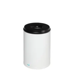 PROREGAL Selbstlöschender Papierkorb 50 Liter HxBxT 53 x 37 x 37 cm Verzinkter Stahl Weiß