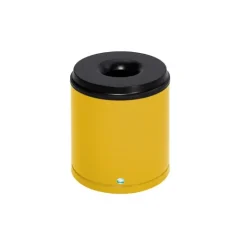 PROREGAL Selbstlöschender Papierkorb 30 Liter HxBxT 40 x 37 x 37 cm Verzinkter Stahl Gelb