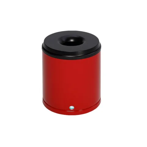 PROREGAL Selbstlöschender Papierkorb 30 Liter HxBxT 40 x 37 x 37 cm Verzinkter Stahl Rot