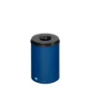 PROREGAL Selbstlöschender Papierkorb 50 Liter HxBxT 53 x 37 x 37 cm Verzinkter Stahl Blau