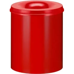 PROREGAL Selbstlöschender Papierkorb & Abfallsammler Aus Metall 80 Liter HxØ 54 x 47 cm Rot
