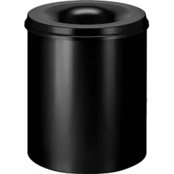 PROREGAL Selbstlöschender Papierkorb & Abfallsammler Aus Metall 80 Liter HxØ 54 x 47 cm Schwarz