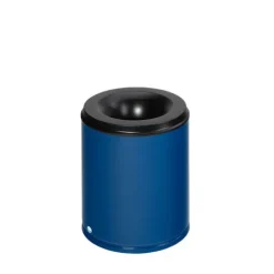 PROREGAL Selbstlöschender Papierkorb 80 Liter HxBxT 56 x 46,5 x 46,5 cm Verzinkter Stahl Blau