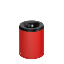 PROREGAL Selbstlöschender Papierkorb 80 Liter HxBxT 56 x 46,5 x 46,5 cm Verzinkter Stahl Rot