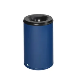 PROREGAL Selbstlöschender Papierkorb 110 Liter HxBxT 75 x 46,5 x 46,5 cm Verzinkter Stahl Blau