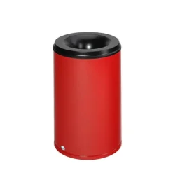 PROREGAL Selbstlöschender Papierkorb 110 Liter HxBxT 75 x 46,5 x 46,5 cm Verzinkter Stahl Rot