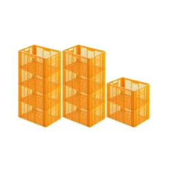 PROREGAL SparSet 10 x Eurobehälter Bäcker- und Konditorenkasten HxBxT 34,9 x 40 x 60 70 Liter Gelb-Orange Brötchenkiste Sstapelbare Bäckerkiste