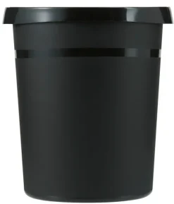 PROREGAL SparSet 4x Klassischer Runder Papierkorb aus Kunststoff 18 Liter HxDurchmesser 35 x 31,2 cm Schwarz