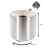 PROREGAL SparSet 4x Runder Feuerlöschender Wandaschenbecher 2 Liter HxØ 16 x 16 cm Metal Edelstahl & Silber
