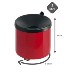 PROREGAL SparSet 4x Runder Feuerlöschender Wandaschenbecher 2 Liter HxØ 16 x 16 cm Metal Weiß Mit Schwarzem Deckel