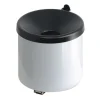 PROREGAL SparSet 4x Runder Feuerlöschender Wandaschenbecher 2 Liter HxØ 16 x 16 cm Metal Rot Mit Schwarzem Decker
