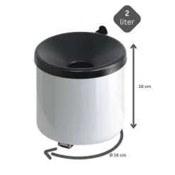 PROREGAL SparSet 4x Runder Feuerlöschender Wandaschenbecher 2 Liter HxØ 16 x 16 cm Metal Rot Mit Schwarzem Decker