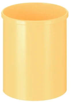 PROREGAL Stillvoller Runder Metall Papierkorb 15 Liter HxØ 30,5 x 25,5 cm Gelb