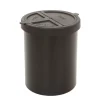 PROREGAL Stillvoller Runder Metall Papierkorb 15 Liter HxØ 30,5 x 25,5 cm Schwarz