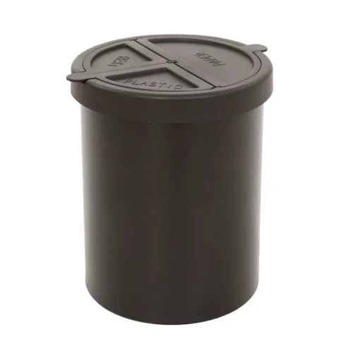 PROREGAL Stillvoller Runder Metall Papierkorb 15 Liter HxØ 30,5 x 25,5 cm Schwarz