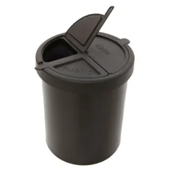 PROREGAL Stillvoller Runder Metall Papierkorb 15 Liter HxØ 30,5 x 25,5 cm Schwarz