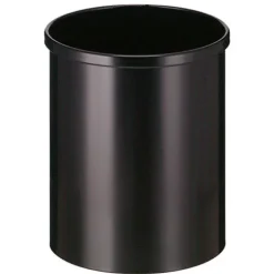 PROREGAL Stillvoller Runder Metall Papierkorb 15 Liter HxØ 30,5 x 25,5 cm Schwarz