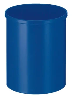 PROREGAL Stillvoller Runder Metall Papierkorb 15 Liter HxØ 30,5 x 25,5 cm Blau