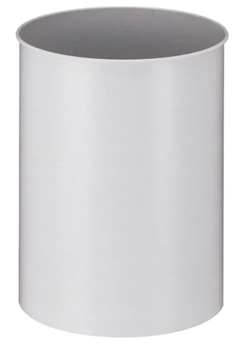 PROREGAL Stillvoller Runder Metall Papierkorb 15 Liter HxØ 30,5 x 25,5 cm Grau