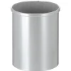 PROREGAL Stillvoller Runder Metall Papierkorb 15 Liter HxØ 30,5 x 25,5 cm Silber