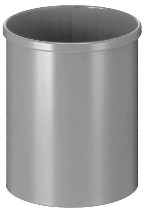 PROREGAL Stillvoller Runder Metall Papierkorb 15 Liter HxØ 30,5 x 25,5 cm AlumInium