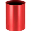 PROREGAL Stillvoller Runder Metall Papierkorb 30 Liter HxØ 47 x 33,5 cm Rot