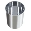PROREGAL Stillvoller Runder Metall Papierkorb 15 Liter HxØ 30,5 x 25,5 cm Edelstahl