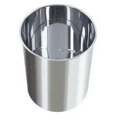 PROREGAL Stillvoller Runder Metall Papierkorb 15 Liter HxØ 30,5 x 25,5 cm Edelstahl