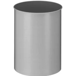 PROREGAL Stillvoller Runder Metall Papierkorb 30 Liter HxØ 47 x 33,5 cm AlumInium