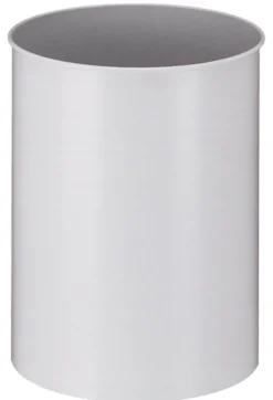 PROREGAL Stillvoller Runder Metall Papierkorb 30 Liter HxØ 47 x 33,5 cm Grau