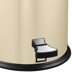 PROREGAL Stilvoller Eleganter Abfalleimer Mit Starkem Fußpedal und Verzinktem Inneneimer 33 Liter HxØ 70 x 35 cm Creme