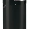 PROREGAL Stilvoller Eleganter Abfalleimer Mit Starkem Fußpedal und Verzinktem Inneneimer 33 Liter HxØ 70 x 35 cm Schwarz