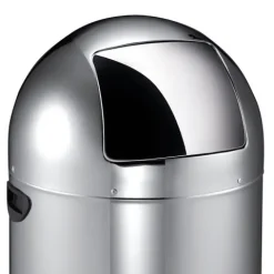 PROREGAL Stilvoller Eleganter Abfalleimer Mit Starkem Fußpedal und Verzinktem Inneneimer 33 Liter HxØ 70 x 35 cm Edelstahl