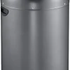 PROREGAL Stilvoller Eleganter Abfalleimer Mit Starkem Fußpedal und Verzinktem Inneneimer 40 Liter HxBxT 74 x 41,5 x 47,5 cm Grau