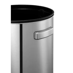 PROREGAL Stilvoller Offener Abfallsammler Aus Gebürstetem Edelstahl 60 Liter HxØ 68,5 x 40,5 cm Silber