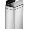 PROREGAL Stilvoller Sensor Abfalleimer Aus Gebürstetem Edelstahl 30 Liter HxBxT 62 x 25,2 x 37,7 cm Silber