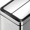 PROREGAL Stilvoller Sensor Abfalleimer Aus Gebürstetem Edelstahl 40 Liter HxBxT 66 x 27 x 46 cm Silber