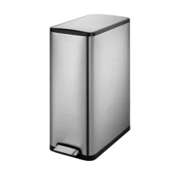 PROREGAL Stilvoller Treteimer Aus Mattem Edelstahl 45 Liter HxBxT 66,1 x 27,6 x 53,3 cm Silber